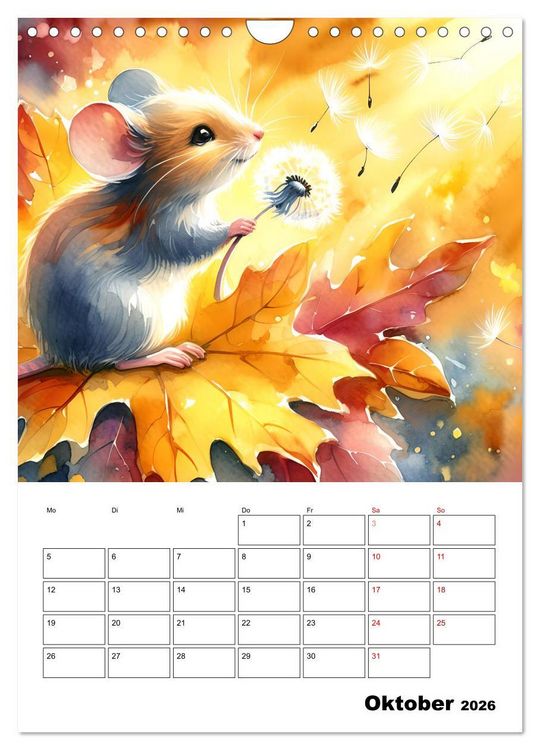 Produktbild: M&auml;usespuren (Wandkalender 2026 DIN A4 hoch), CALVENDO Monatskalender