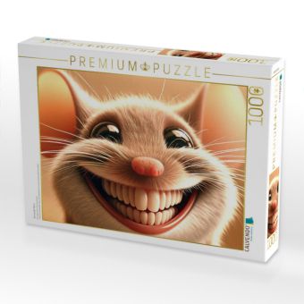 Produktbild: CALVENDO Puzzle Grinsende Maus | 1000 Teile Lege-Gr&ouml;&szlig;e 64x48cm Foto-Puzzle f&uuml;r gl&uuml;ckliche Stunden