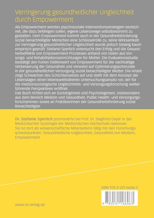 Produktbild: Verringerung gesundheitlicher Ungleichheit durch Empowerment