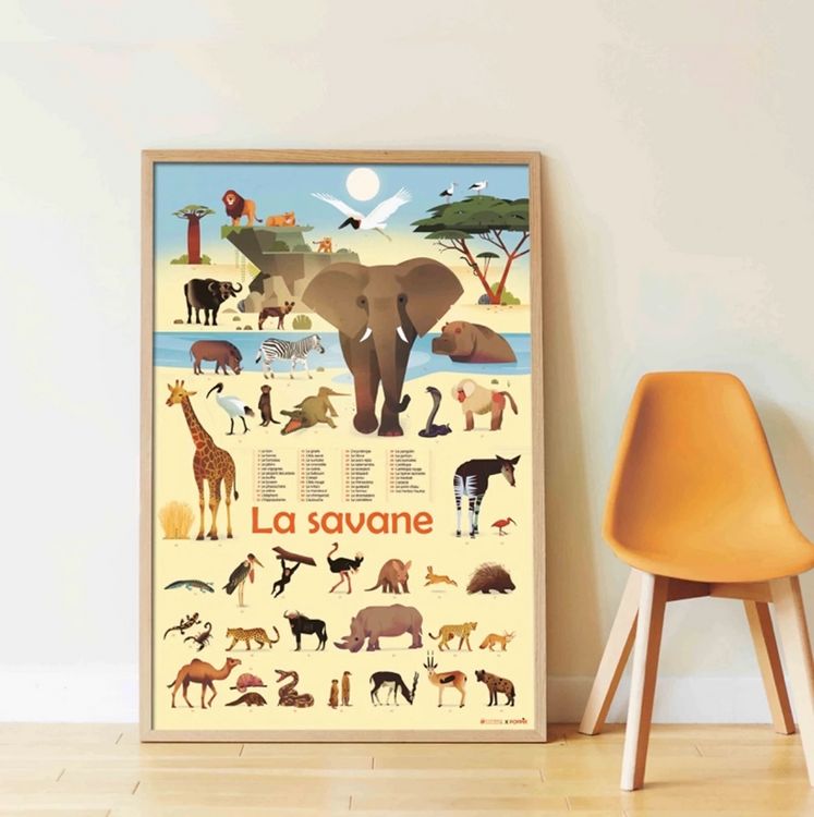 Produktbild: POPPIK - Sticker Lernposter Savanne