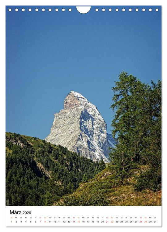Produktbild: Horu Matterhorn im Hochformat (Wandkalender 2026 DIN A4 hoch), CALVENDO Monatskalender