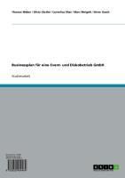 Produktbild: Businessplan f&uuml;r eine Event- und Diskobetrieb GmbH
