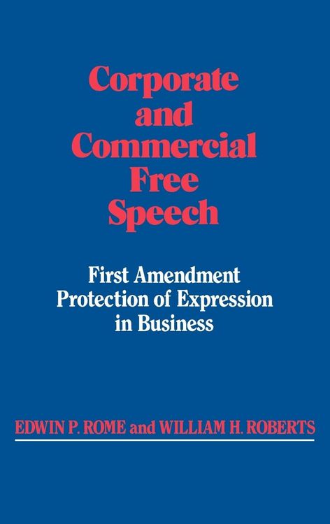 Produktbild: Corporate and Commercial Free Speech