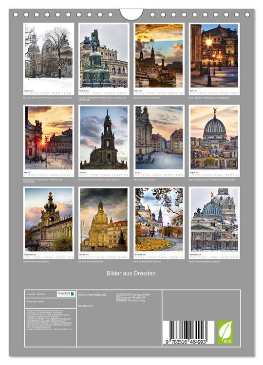 Produktbild: Bilder aus Dresden (Wandkalender 2026 DIN A4 hoch), CALVENDO Monatskalender