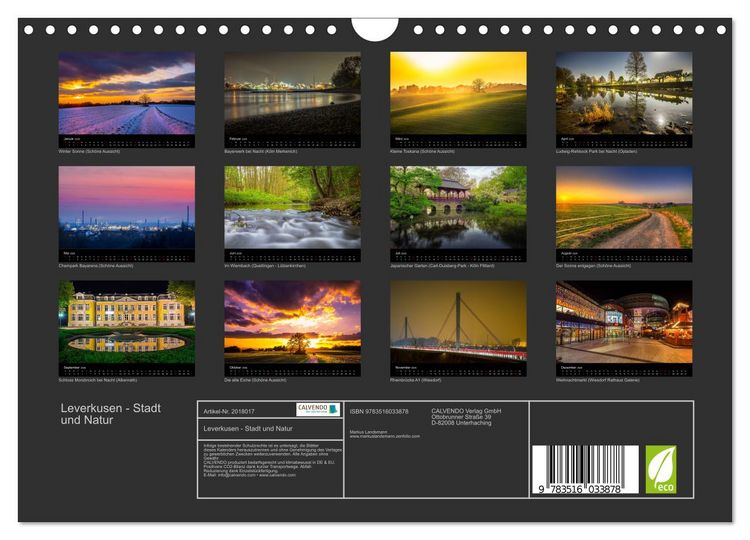 Produktbild: Leverkusen - Stadt und Natur (Wandkalender 2026 DIN A4 quer), CALVENDO Monatskalender