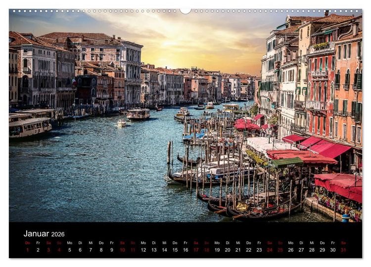 Produktbild: Momenti di Venezia - Venezianische Momente (Wandkalender 2026 DIN A2 quer), CALVENDO Monatskalender