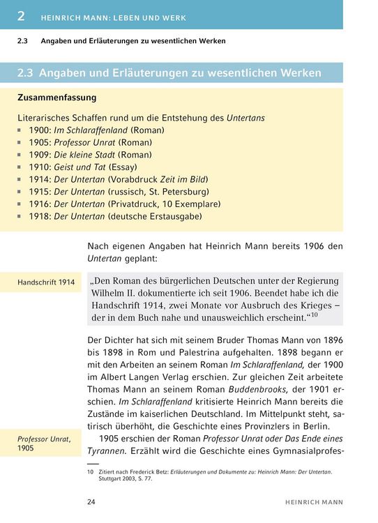 Produktbild: Der Untertan von Heinrich Mann - Textanalyse und Interpretation