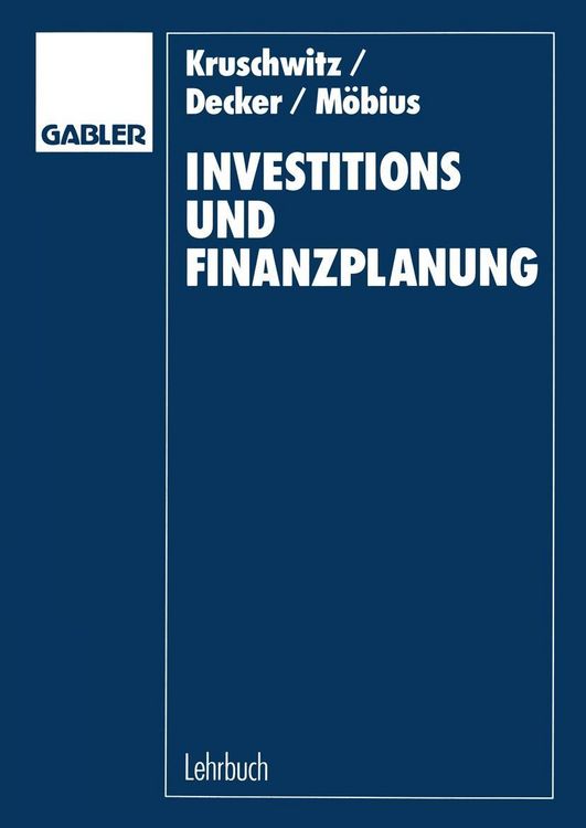 Produktbild: Investitions- und Finanzplanung