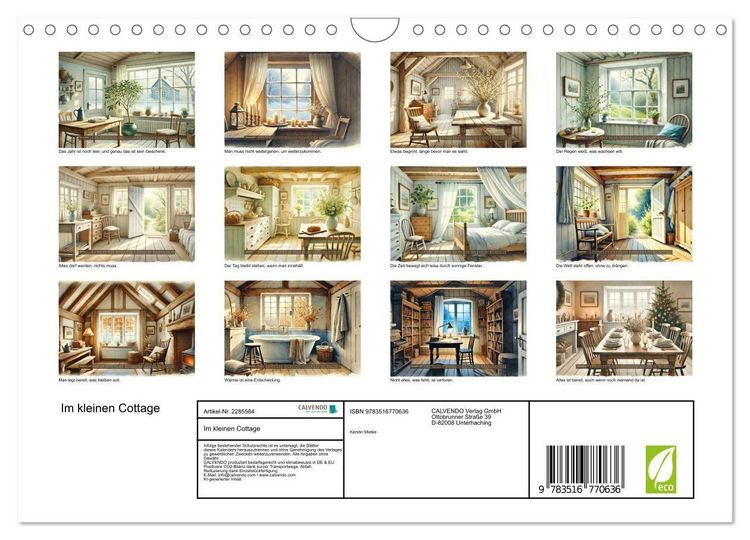 Produktbild: Im kleinen Cottage (Wandkalender 2027 DIN A4 quer), CALVENDO Monatskalender