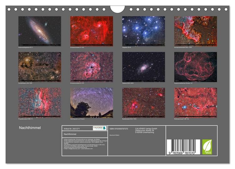 Produktbild: Nachthimmel (Wandkalender 2027 DIN A4 quer), CALVENDO Monatskalender