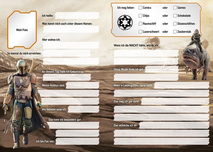 Produktbild: Star Wars The Mandalorian: Freundebuch