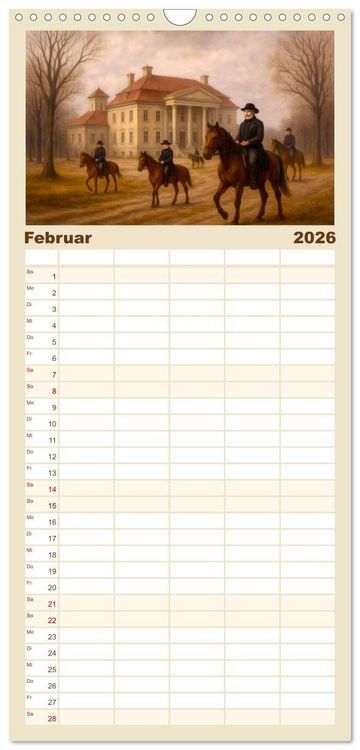 Produktbild: Familienplaner 2026 - Theodor Fontane mit 5 Spalten (Wandkalender, 21 x 45 cm) CALVENDO