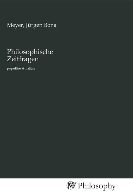 Produktbild: Philosophische Zeitfragen