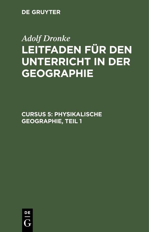 Produktbild: Physikalische Geographie, Teil 1