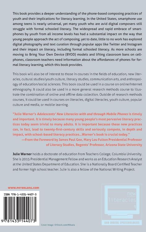 Produktbild: Adolescents&rsquo; New Literacies with and through Mobile Phones