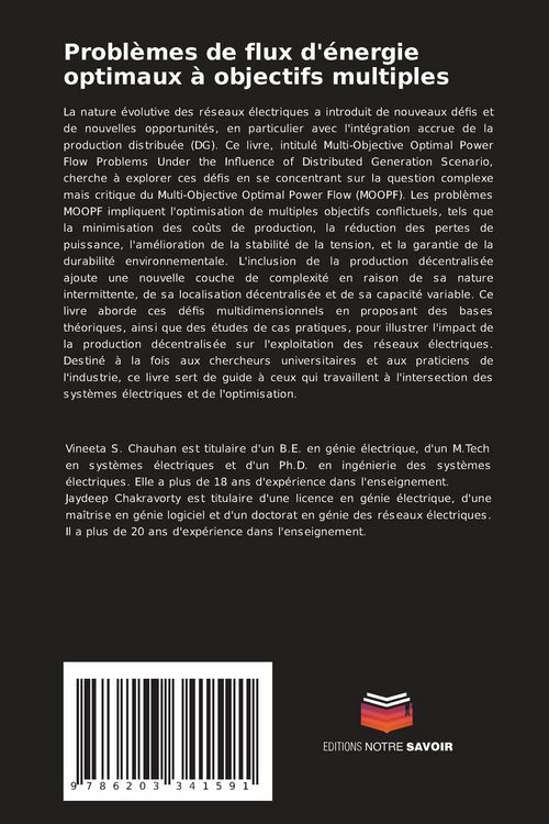 Produktbild: Probl&egrave;mes de flux d'&eacute;nergie optimaux &agrave; objectifs multiples