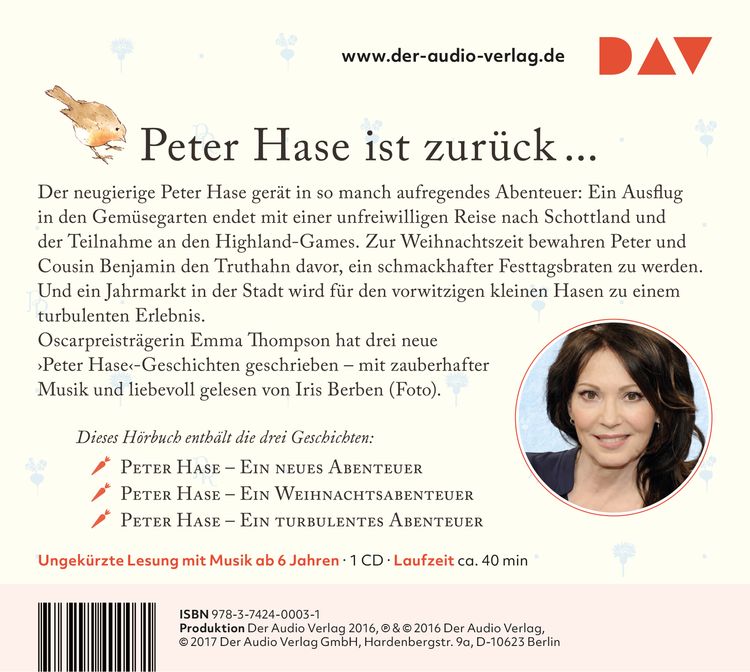 Produktbild: Peter Hase &ndash; Ein neues Abenteuer und zwei weitere Geschichten