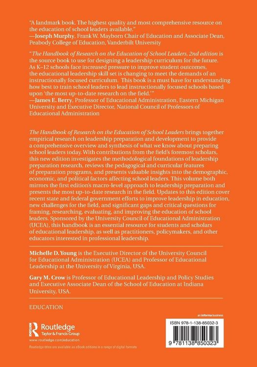 Produktbild: Handbook of Research on the Education of School Leaders