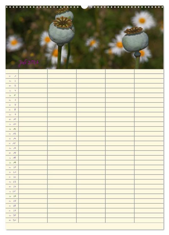 Produktbild: Der Naturgarten Familienplaner (Wandkalender 2026 DIN A2 hoch), CALVENDO Monatskalender
