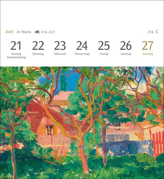 Produktbild: Malerische G&auml;rten Postkartenkalender 2027 - Kalender mit 53 Kunstpostkarten