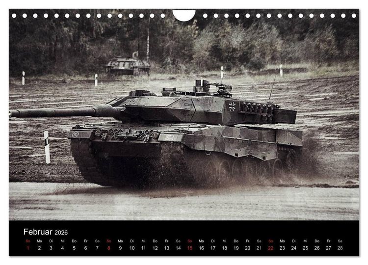 Produktbild: Panzerstahl auf der Heide &ndash; Das Heer legt wieder los (Wandkalender 2026 DIN A4 quer), CALVENDO Monatskalender