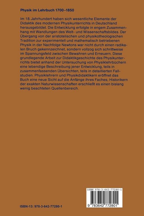 Produktbild: Physik im Lehrbuch 1700&ndash;1850