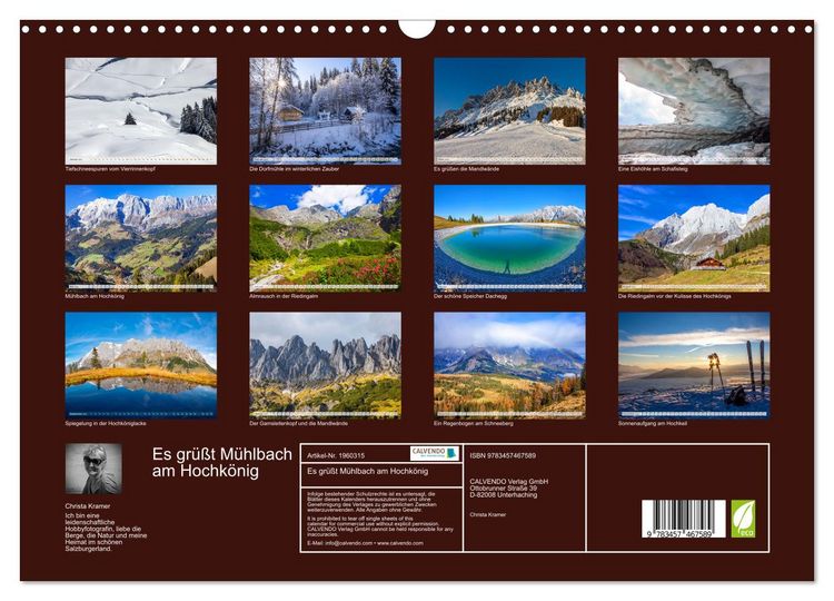 Produktbild: Es gr&uuml;&szlig;t M&uuml;hlbach am Hochk&ouml;nig (Wandkalender 2026 DIN A3 quer), CALVENDO Monatskalender