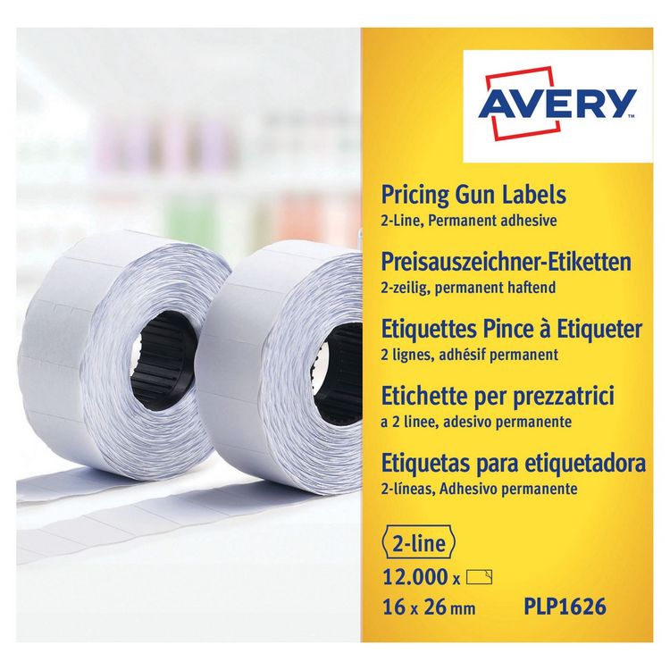 Produktbild: AVERY Zweckform Preis Etiketten permanent haftend wei&szlig; 26x16mm 12000 St&uuml;ck