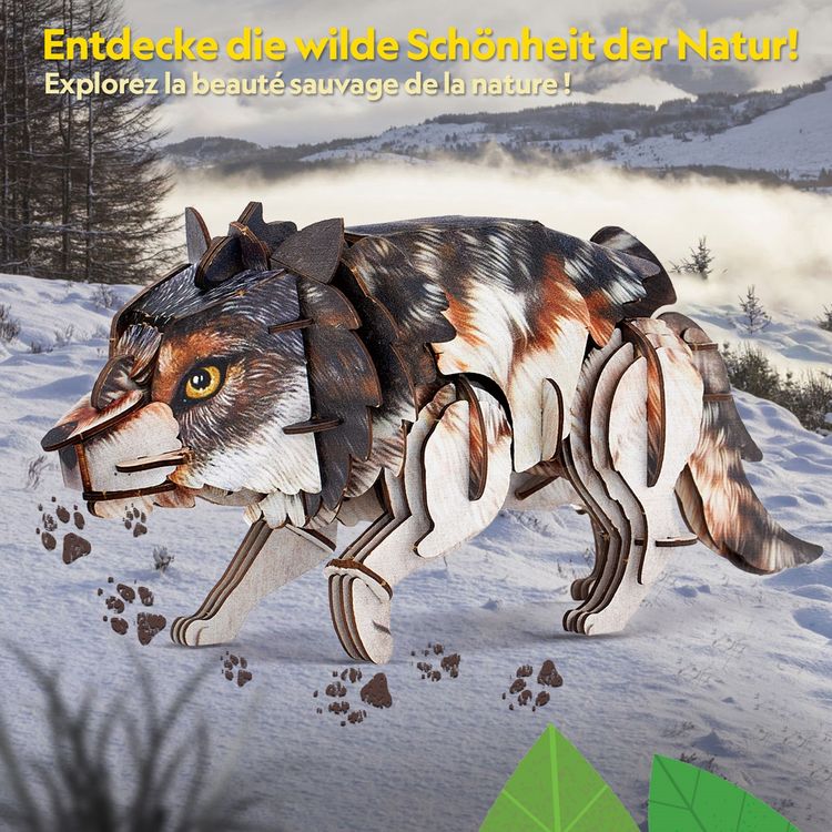 Produktbild: CUBICFUN - 3D Puzzle Wolf 59 Teile