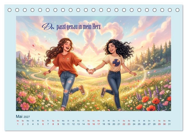 Produktbild: Freundin - Schwester - Lieblingsmensch (Tischkalender 2027 DIN A5 quer), CALVENDO Monatskalender