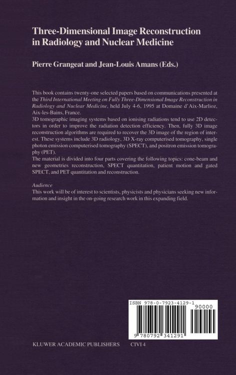 Produktbild: Three-Dimensional Image Reconstruction in Radiology and Nuclear Medicine