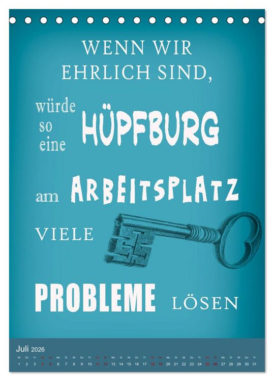 Produktbild: B&uuml;ro und so ... (Tischkalender 2026 DIN A5 hoch), CALVENDO Monatskalender