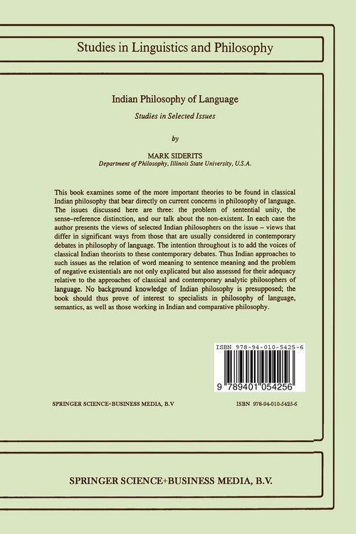 Produktbild: Indian Philosophy of Language