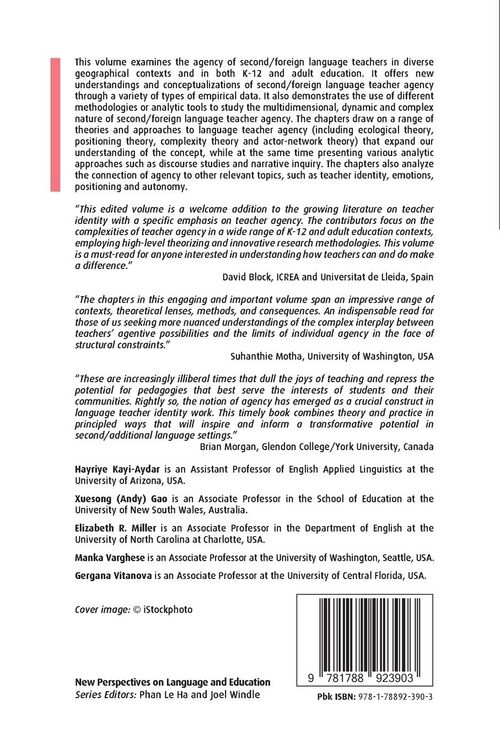 Produktbild: Theorizing and Analyzing Language Teacher Agency