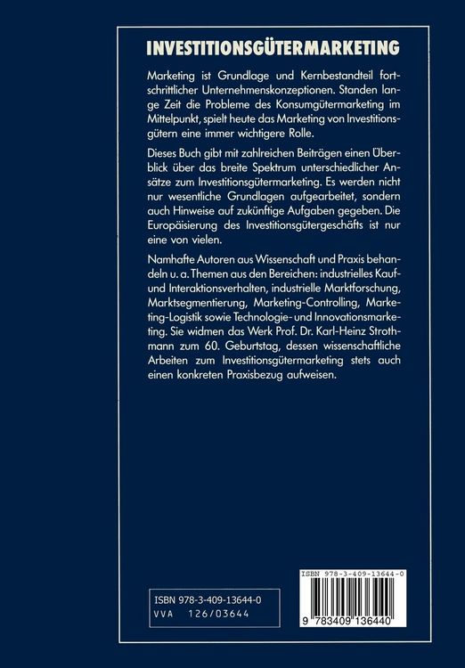 Produktbild: Investitionsg&uuml;termarketing