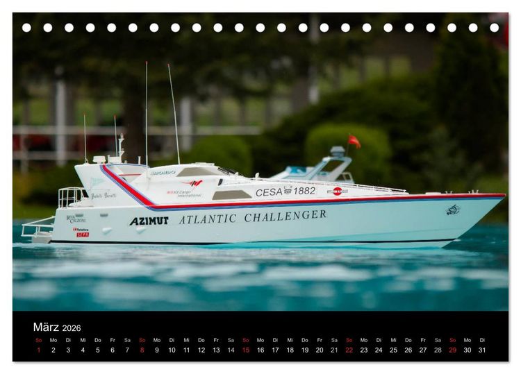 Produktbild: Modellboote in ihrem Element (Tischkalender 2026 DIN A5 quer), CALVENDO Monatskalender