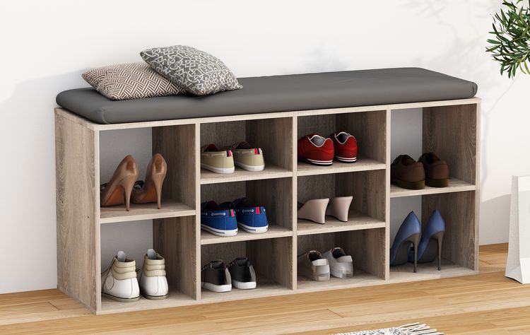 Produktbild: Holz Regal Schuhschrank Schuhregal Hinsol S