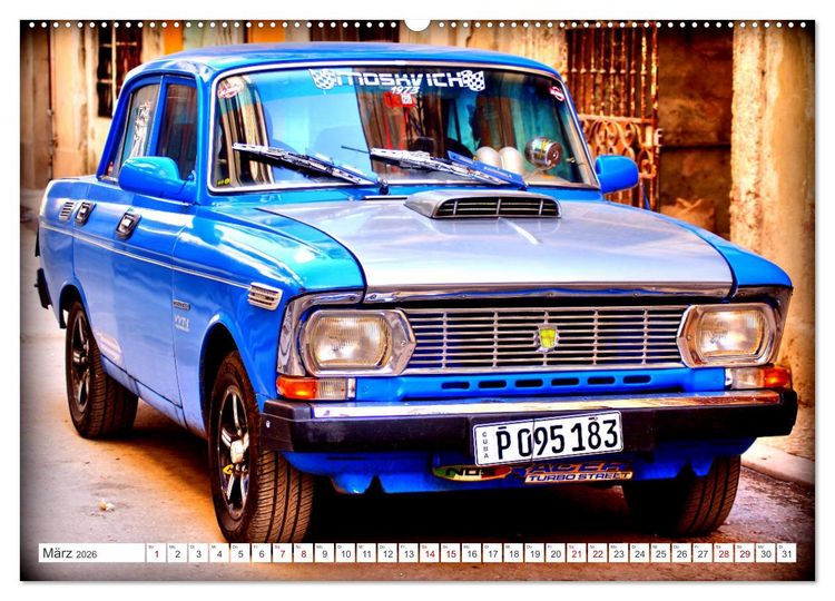 Produktbild: Moskwitsch-2140 - Ein Moskowiter auf Kuba (Wandkalender 2026 DIN A2 quer), CALVENDO Monatskalender