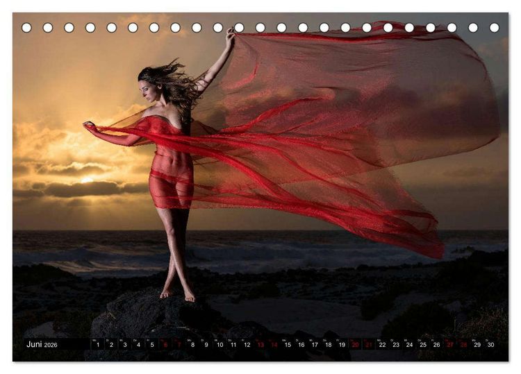 Produktbild: Lanzarote - Aktaufnahmen auf der Vulkaninsel (Tischkalender 2026 DIN A5 quer), CALVENDO Monatskalender