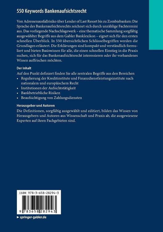 Produktbild: 550 Keywords Bankenaufsichtsrecht