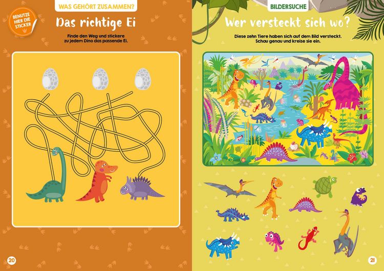 Produktbild: Mein bunter XXL-Ferienspa&szlig;: Dinos und Ritter &ndash; 3 Kreativb&uuml;cher im Bundle
