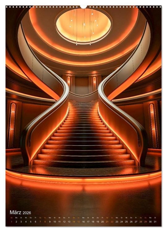 Produktbild: Treppen Architektur (hochwertiger Premium Wandkalender 2026 DIN A2 hoch), Kunstdruck in Hochglanz
