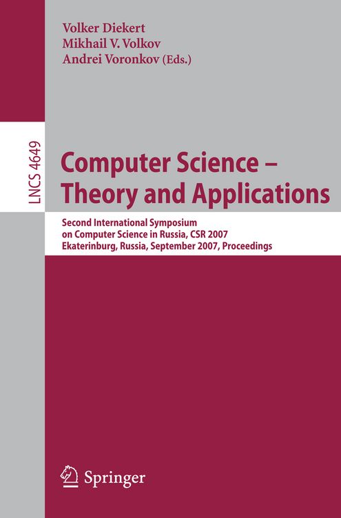 Bild vom Artikel Computer Science - Theory and Applications vom Autor Volker Diekert