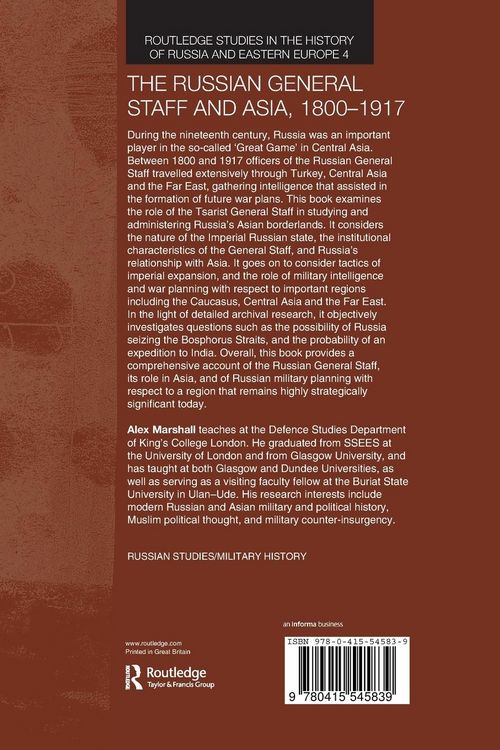 Produktbild: The Russian General Staff and Asia, 1860-1917