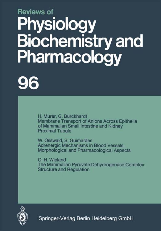 Produktbild: Reviews of Physiology, Biochemistry and Pharmacology