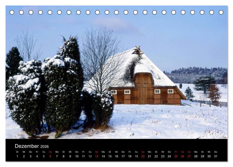 Produktbild: L&uuml;neburg und die L&uuml;neburger Heide (Tischkalender 2026 DIN A5 quer), CALVENDO Monatskalender