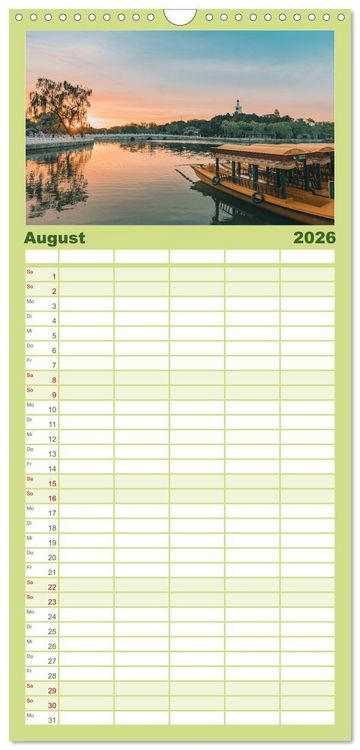 Produktbild: Familienplaner 2026 - Peking - Die faszinierende Hauptstadt Chinas. mit 5 Spalten (Wandkalender, 21 x 45 cm) CALVENDO