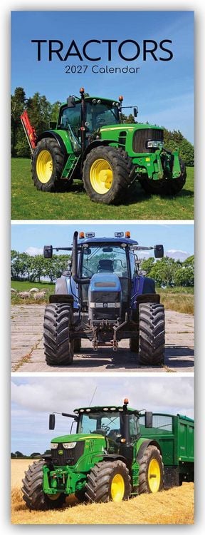 Produktbild: Tractors &ndash; Traktoren &ndash; Slimline-Kalender 2027
