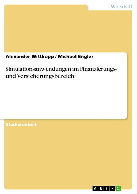 Produktbild: Simulationsanwendungen im Finanzierungs- und Versicherungsbereich