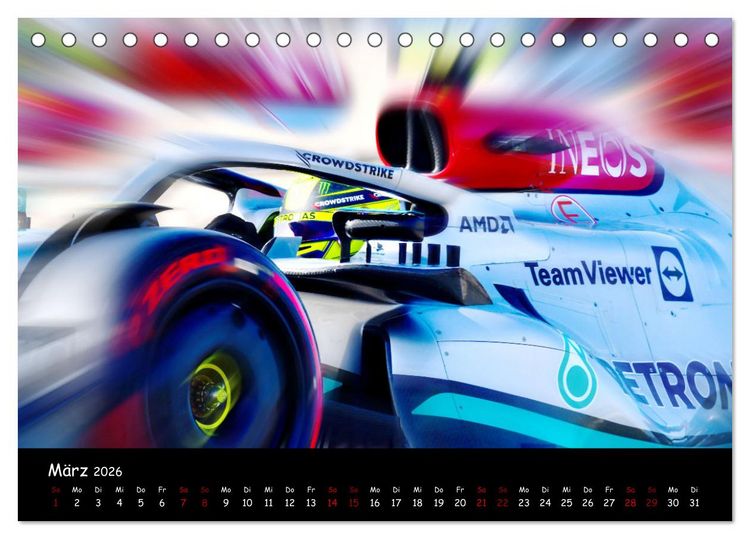 Produktbild: Formel 1 - Benzin im Blut (Tischkalender 2026 DIN A5 quer), CALVENDO Monatskalender